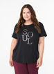 T-shirt met print, Zwart, Model image number 0