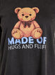 Grafisch T-shirt van biologisch katoen, Zwart, Packshot image number 2