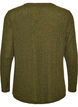 Jersey blouse met geribde structuur en lange mouwen, Groen, Packshot image number 1