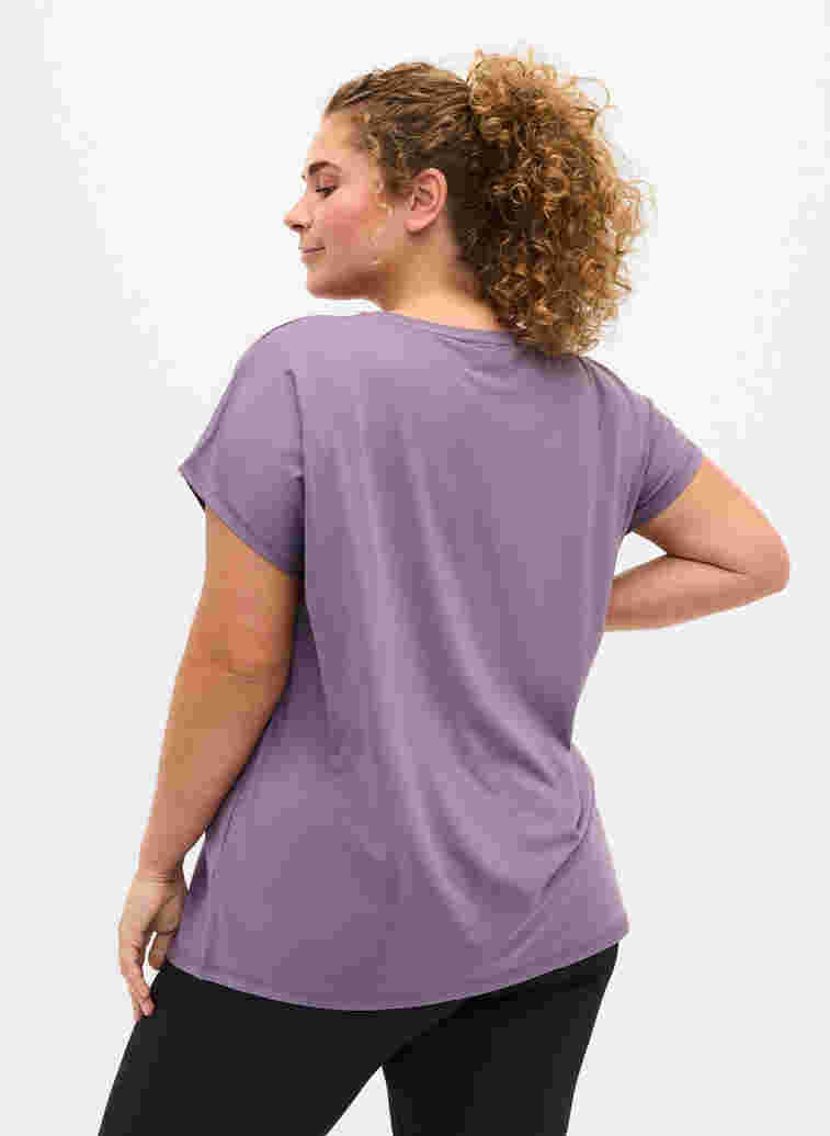 Effen sportshirt, Purple Sage, Model image number 1