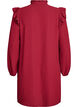 Kort jurkje met ruches en glitter, Donker Bordeaux, Packshot image number 1
