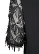 Party blouse met pailletten franjes en 3/4 mouwen, Black, Packshot image number 3