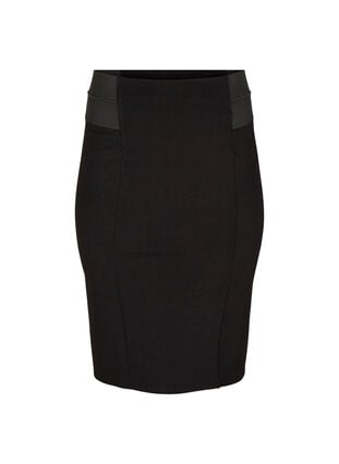 Nauwsluitende rok met elastiek in de taille, Black, Packshot image number 0