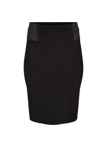 Nauwsluitende rok met elastiek in de taille, Black, Packshot image number 0