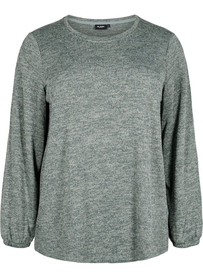 FLASH - Jersey blouse met lange mouwen, Groen, Packshot image number 0