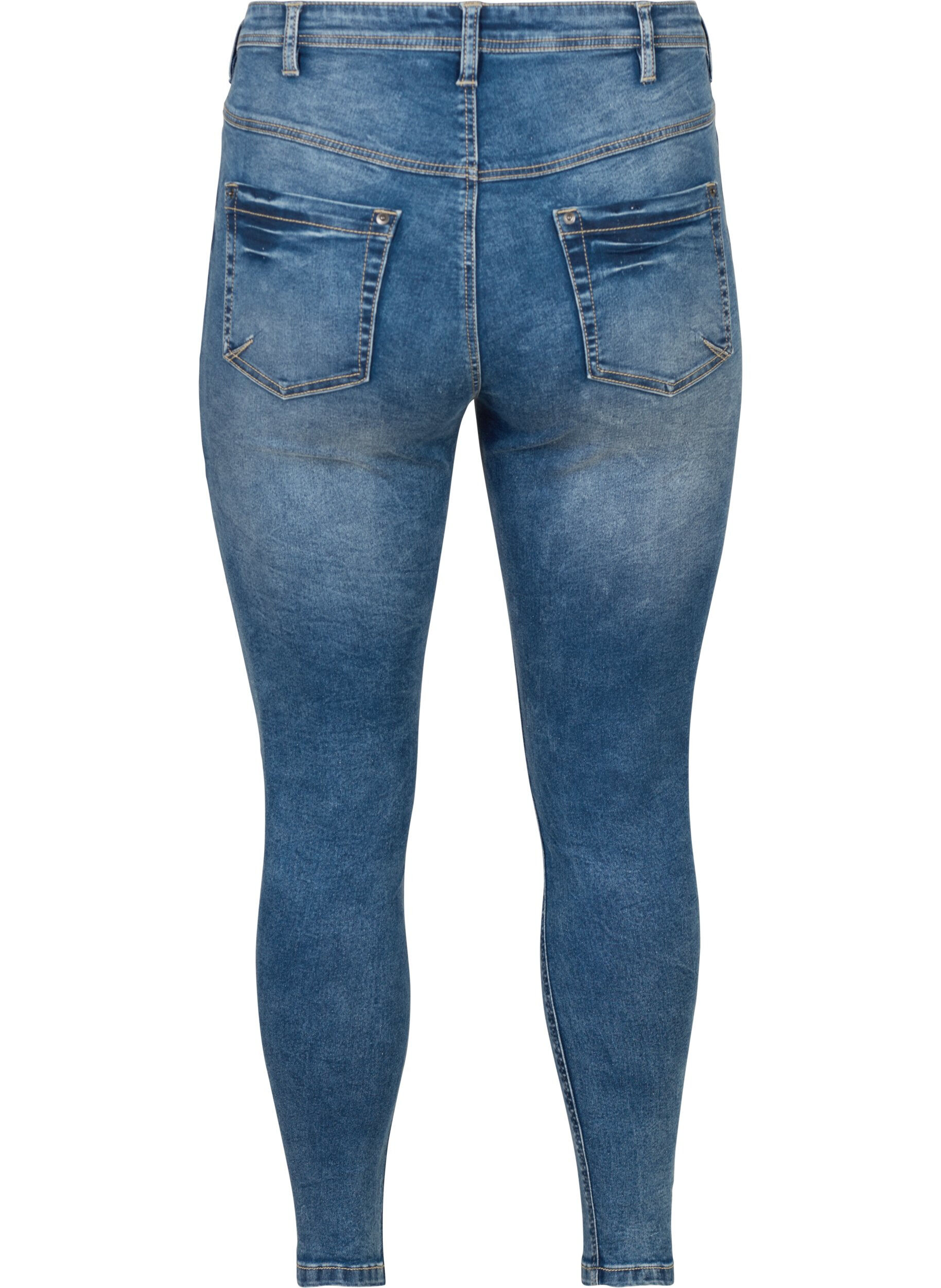 ZizziCropped Amy jeans met rits, Blauw, Packshot image number 1