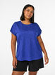 Losse workout T-shirt met korte mouwen, Paars, Model image number 0