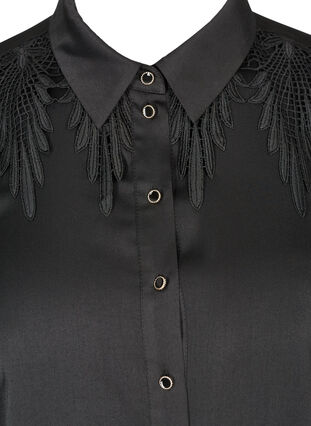 Tuniek met knopen en vrouwelijke details, Black, Packshot image number 2