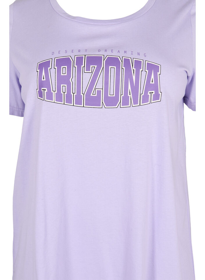 Katoenen t-shirt met printdetail, Lavender ARIZONA, Packshot image number 2