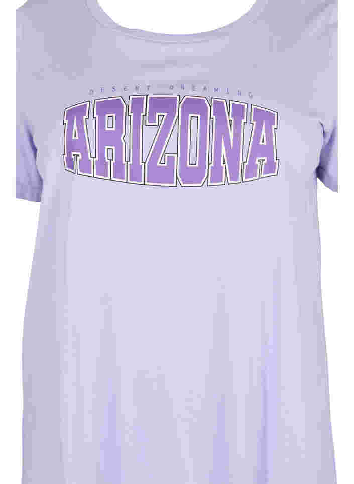 Katoenen t-shirt met printdetail, Lavender ARIZONA, Packshot image number 2