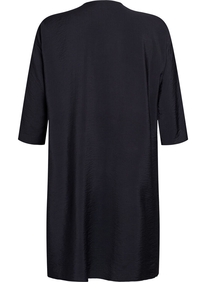 Kimono van viscose met 3/4 mouwen, Zwart, Packshot image number 1