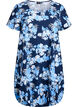 Katoenen jurk met korte mouwen en print, Blauw, Packshot image number 0