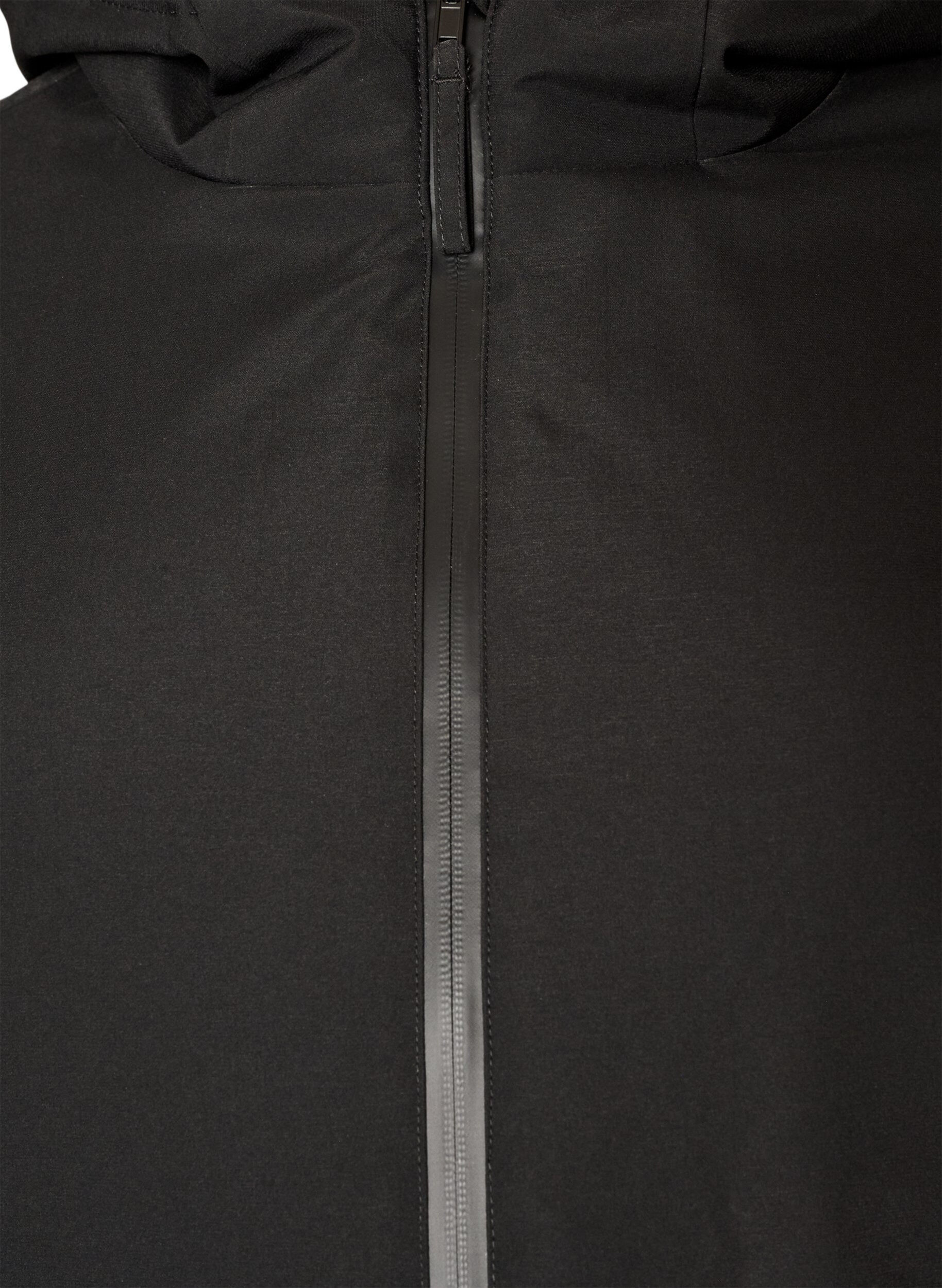 ZizziWinterjas met capuchon en verstelbare taille, Zwart, Packshot image number 2