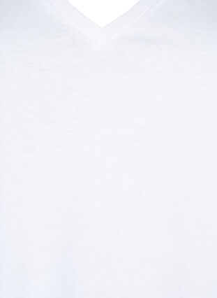 Katoenen t-shirt met korte kanten mouwen, Bright White, Packshot image number 2