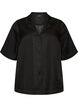 Polkadot blouse met revers, Zwart, Packshot image number 0