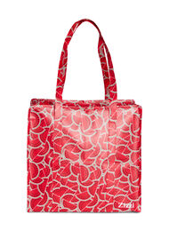 Shoppingtas met ritssluiting, Rood