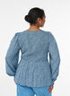 Blouse met gesmokte top en bloemenprint, Blauw, Model image number 2