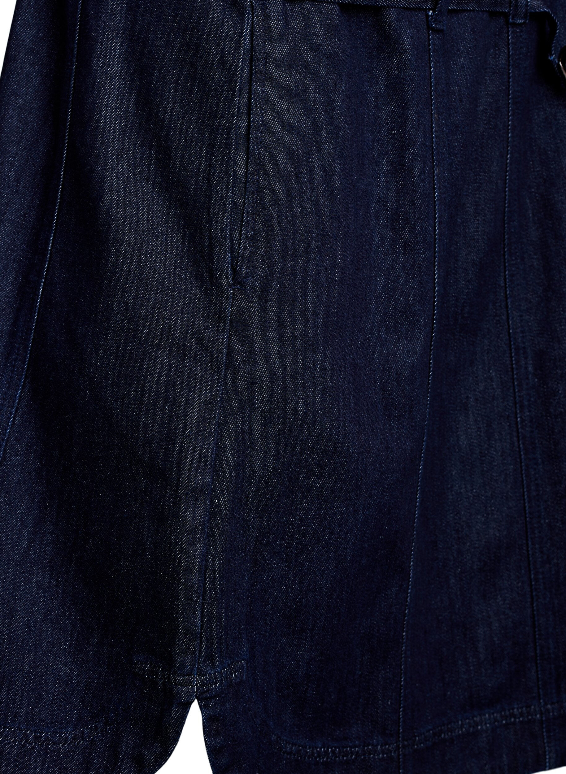 ZizziDenimjurk met riem en 3/4-mouwen, Blauw, Packshot image number 4
