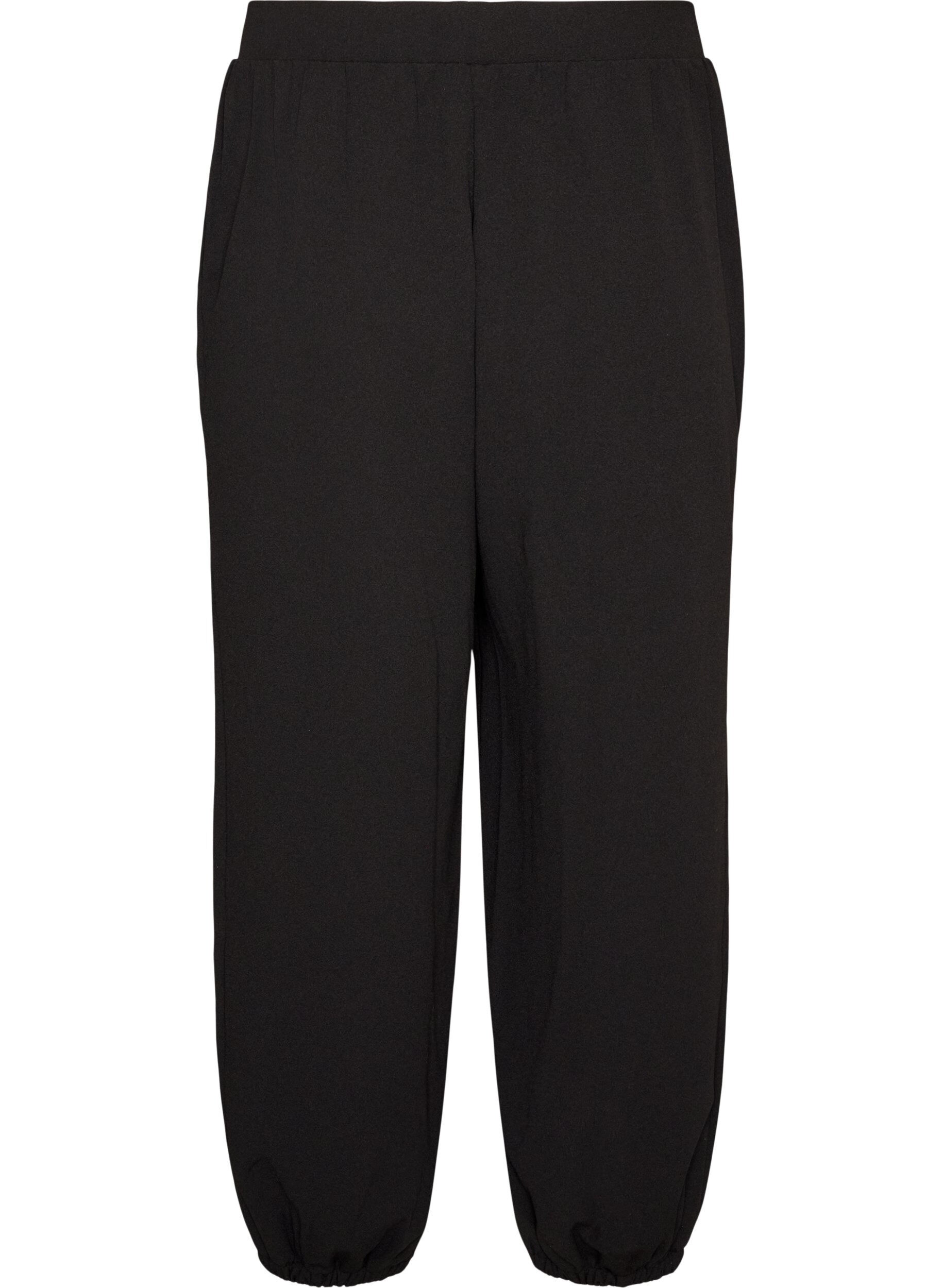 ZizziJersey ballonbroek met hoge taille, Zwart, Packshot image number 1