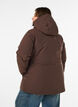 Winterjas met capuchon en verstelbare taille, Bruin, Model image number 2