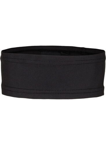 Effen sportieve hoofdband, Black, Packshot image number 0