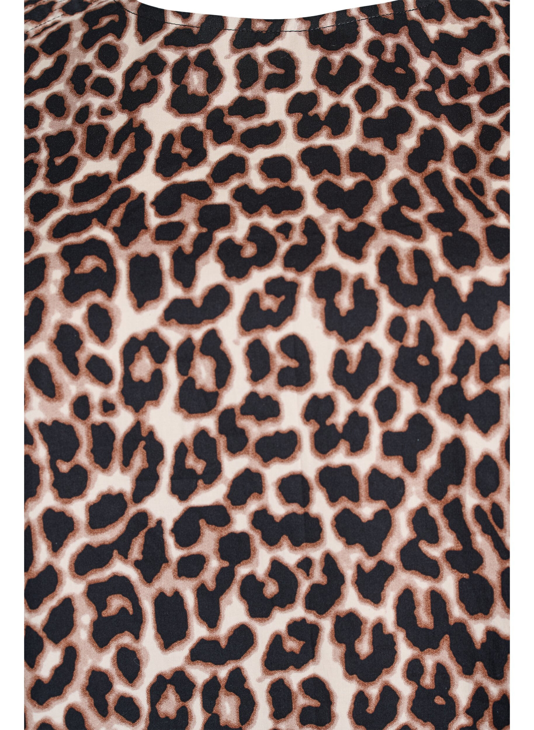 Zizzi Blouse met stikdetails en 3/4-mouwen, Bruin, Packshot image number 2