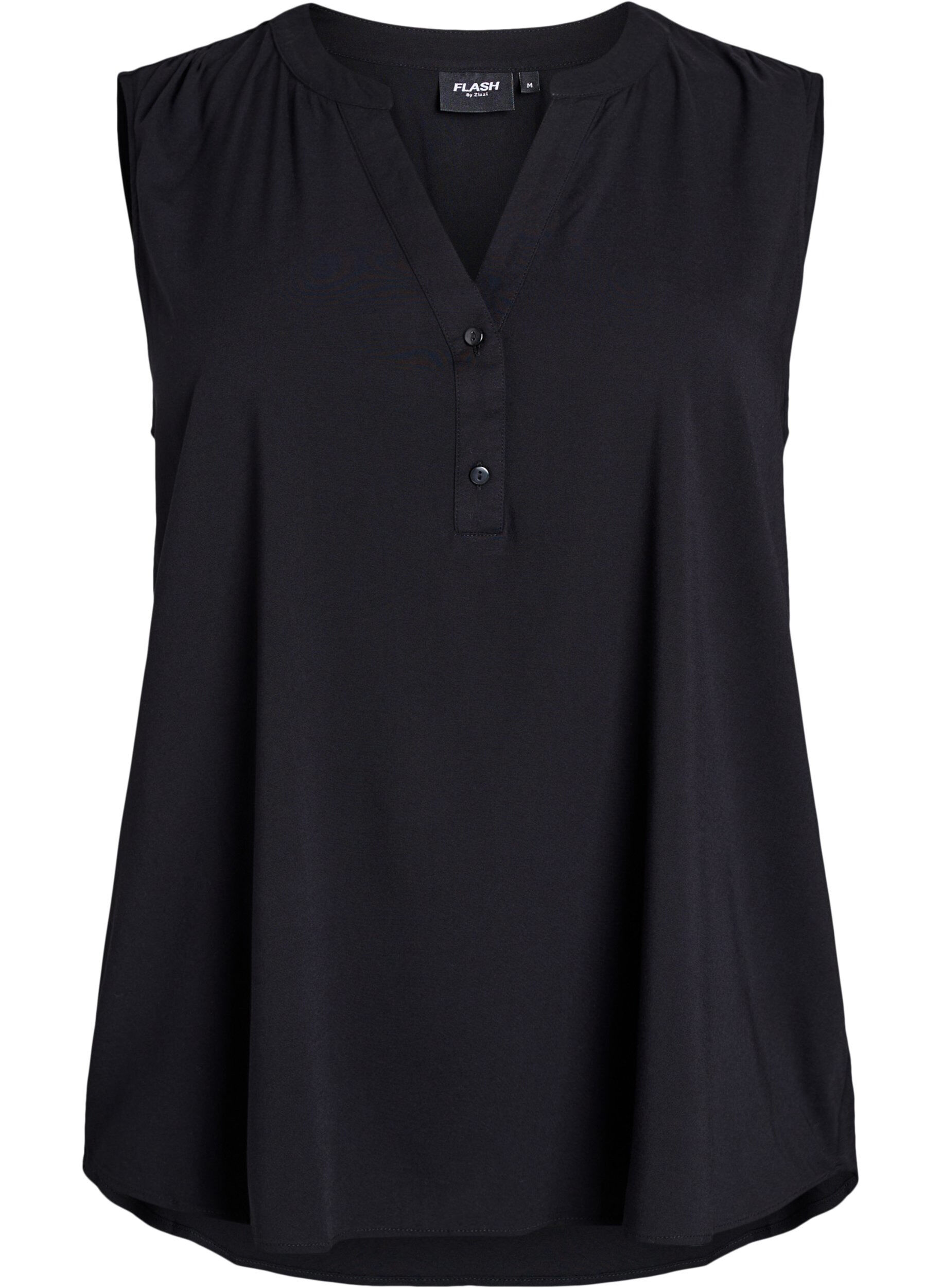 FLASH - Mouwloze viscose blouse