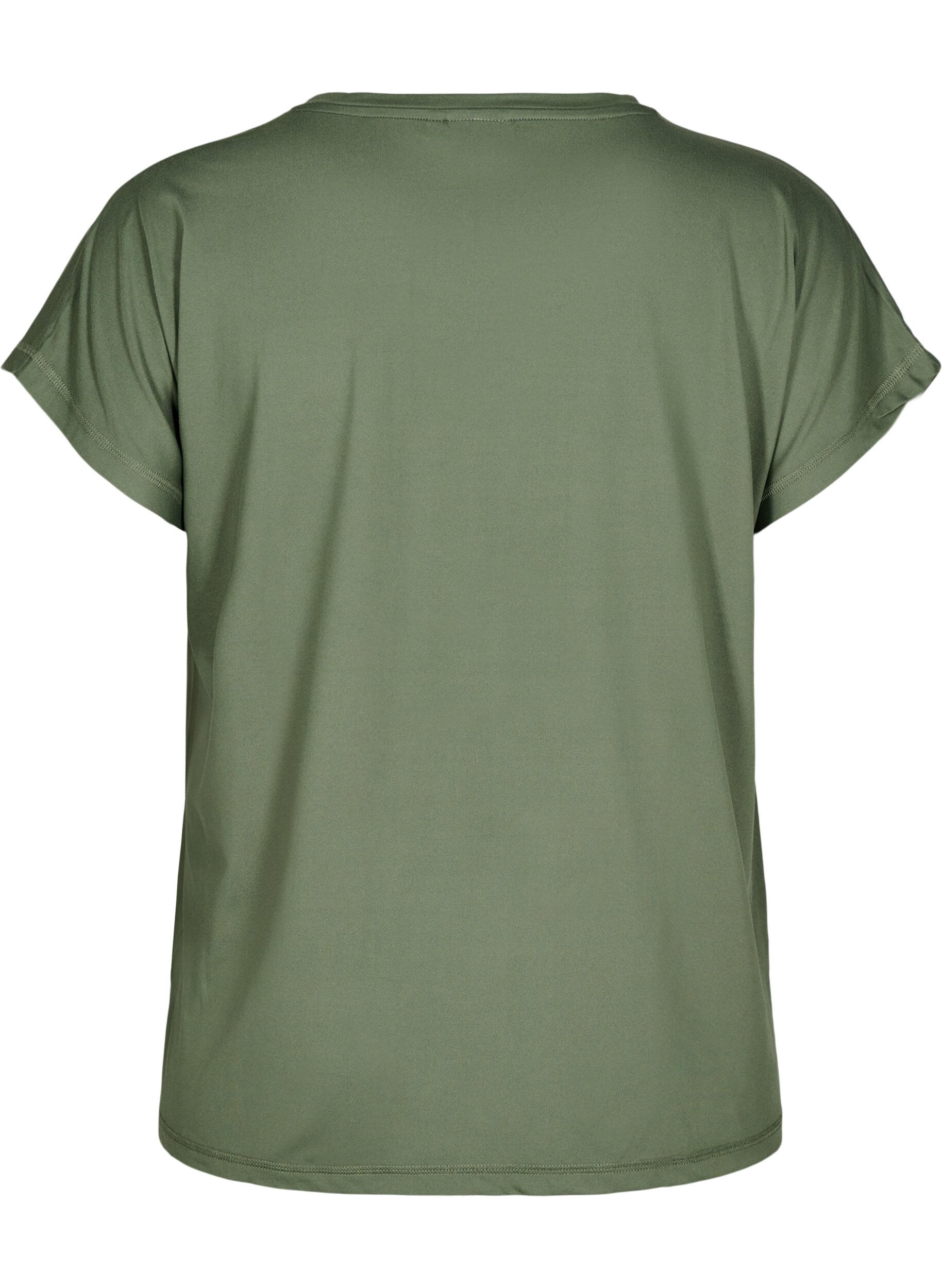 Zizzi Effen gekleurd T-shirt voor sporten, Groen, Packshot image number 1