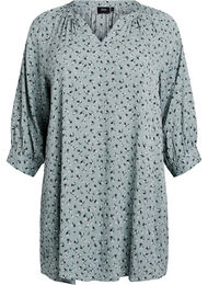 Tunic met bloemenprint en 3/4 mouwen, Groen