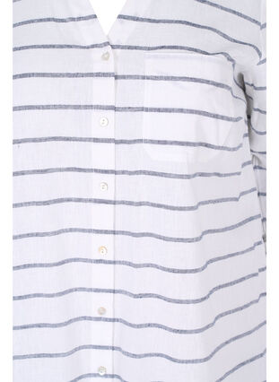 Top met 3/4 mouwen en knopen, Navy Blazer stripe, Packshot image number 2