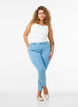 Gecropte Amy jeans met ritssluiting details, Blauw, Model image number 0