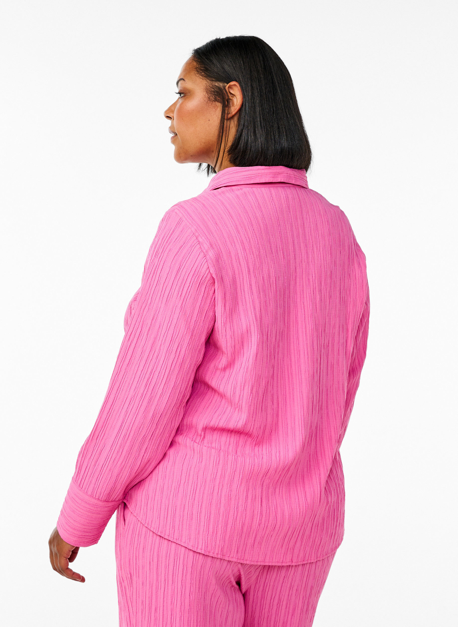 Zizzi FLASH - Shirt met textuur, Roze, Model image number 2