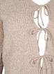 Gebreid vest met strikdetails, Simply Taupe Mel., Packshot image number 2