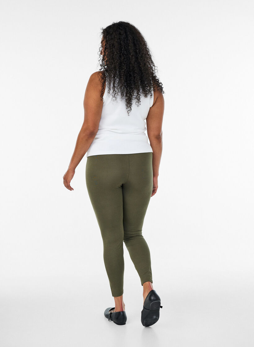 Basic legging in viscose, Groen, Model image number 2