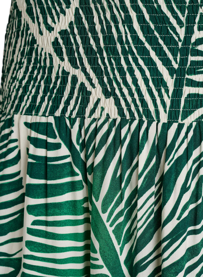 Viscose maxi-rok met smock, Groen, Packshot image number 2