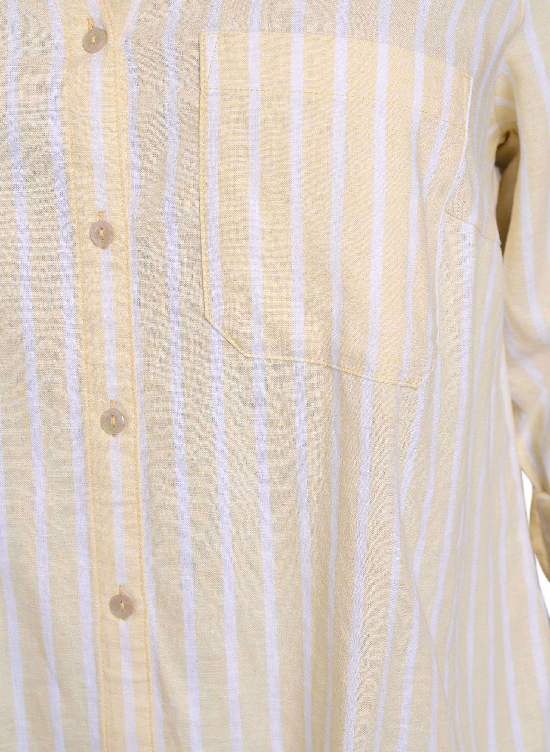 Zizzi Linnen en viscose shirt met 3/4 mouwen, Beige, Packshot image number 2