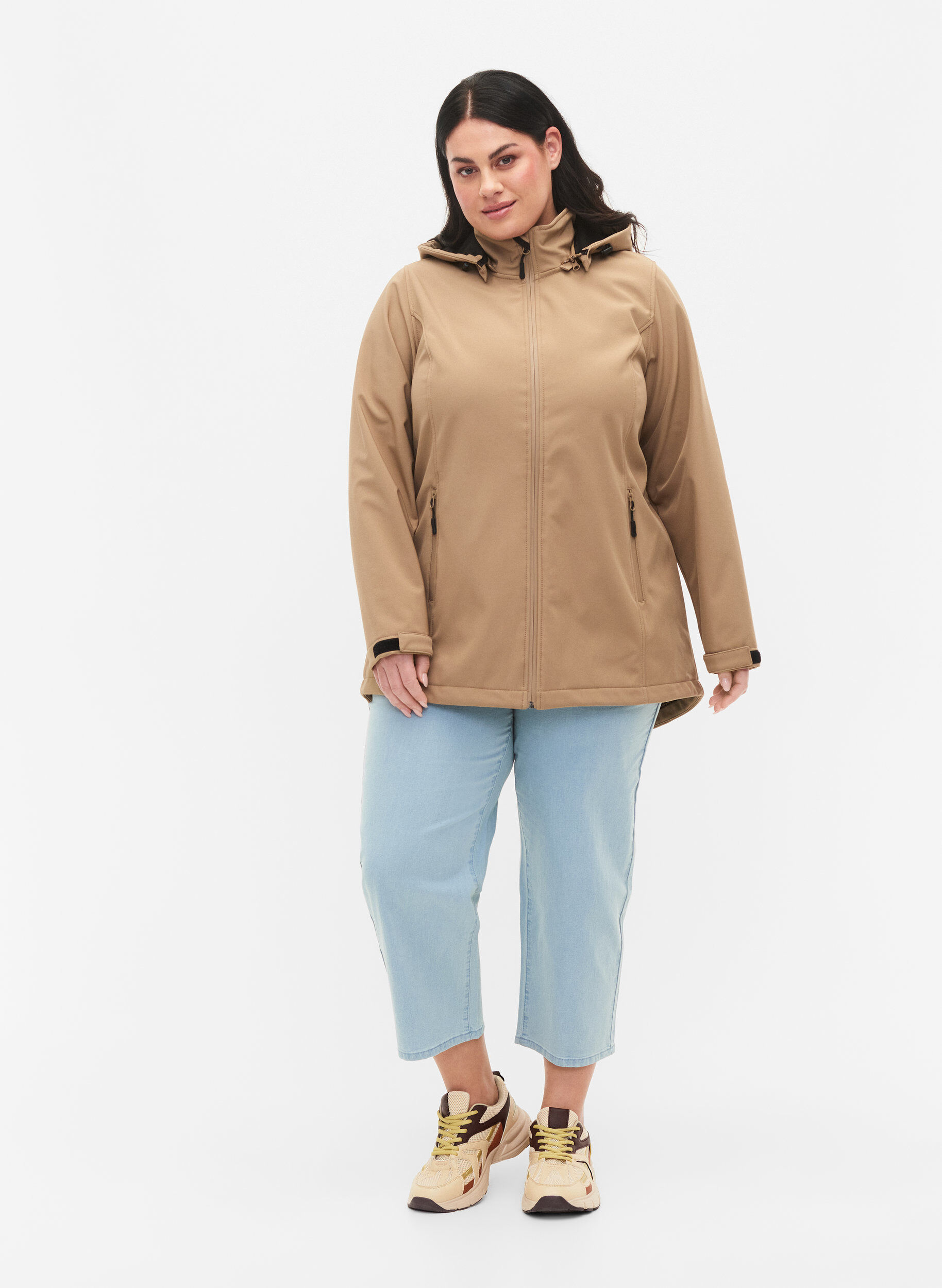 Zizzi Softshell jas met afneembare capuchon, Amphora, Model image number 2