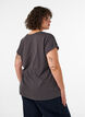 T-shirt met decoratieve print aan de voorkant, Grijs, Model image number 2