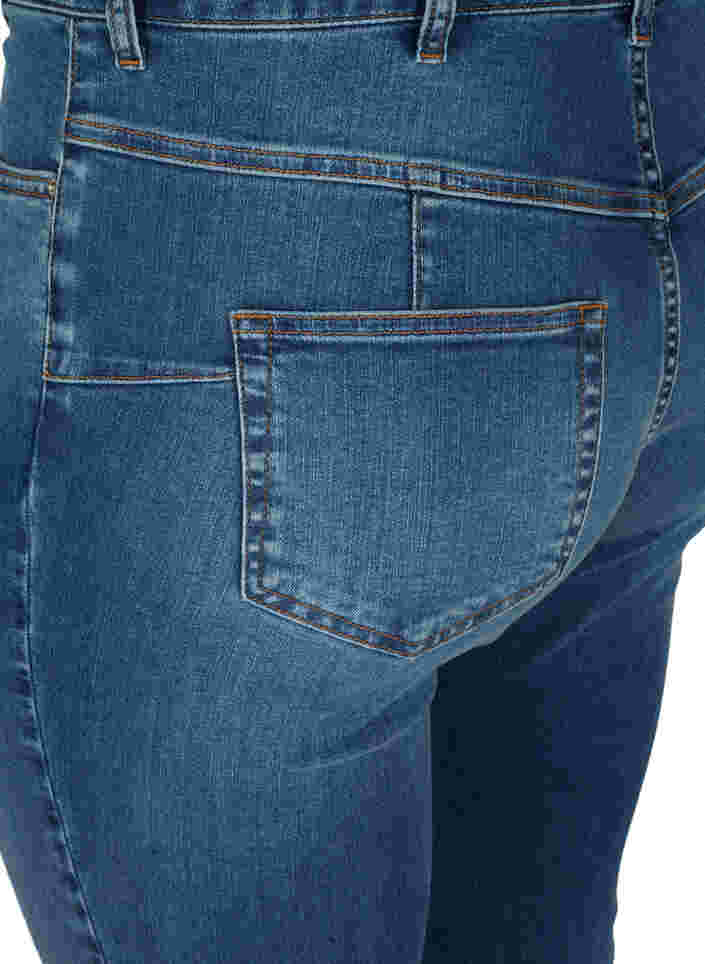 Amy jeans met hoge taille en push up, Blue denim, Packshot image number 3