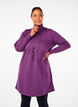 Korte sweatshirt jurk met een col en verstelbare taille, Deep Purple, Model image number 0