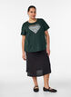 T-shirt met motief, Groen, Model image number 1