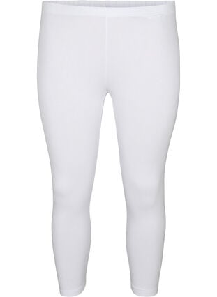 Basic 3/4 legging in viscose, Bright White, Packshot image number 0