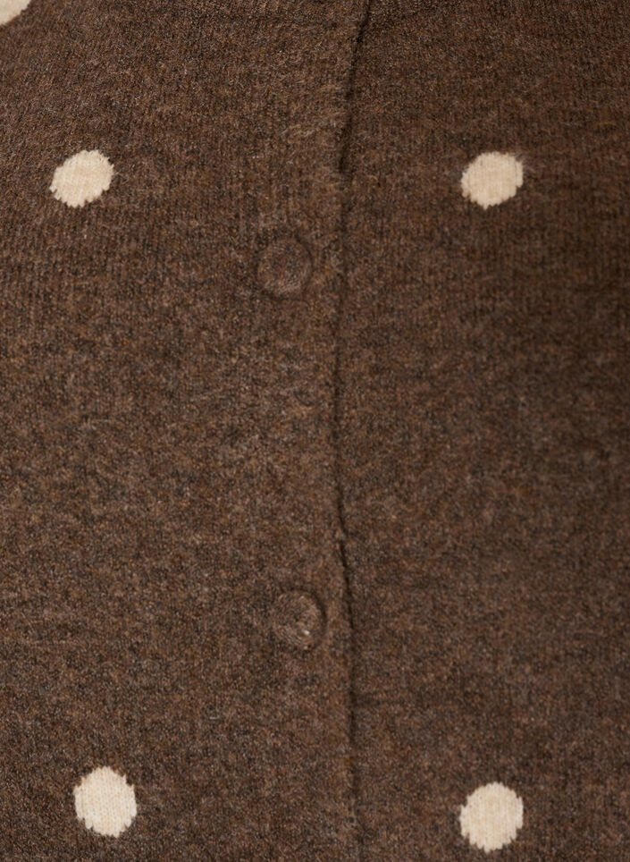 Vest met stippenpatroon, Bruin, Packshot image number 2