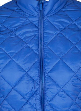 Gewatteerd lichtgewicht jack met rits en zakken, Dazzling Blue, Packshot image number 2