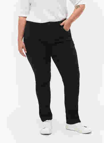 Slim fit Emily jeans met normale taille, Black, Model image number 2