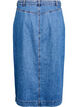 Denim maxirok met strikceintuur, Blauw, Packshot image number 1