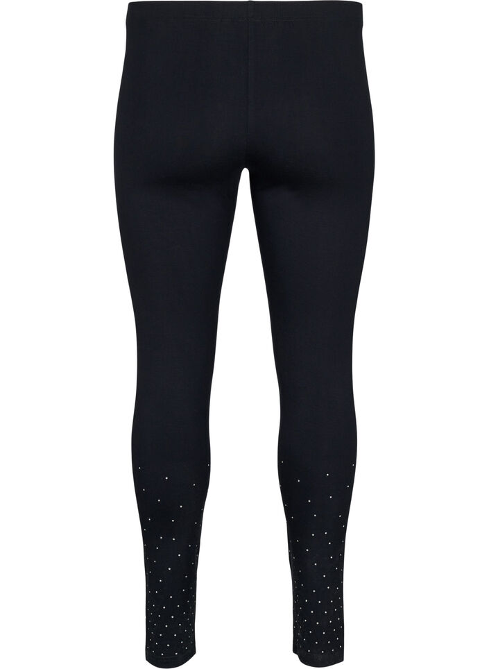 Viscose legging met stippen, Black, Packshot image number 1