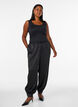 Nauwsluitende basic top van een gladde stof, Zwart, Model image number 1