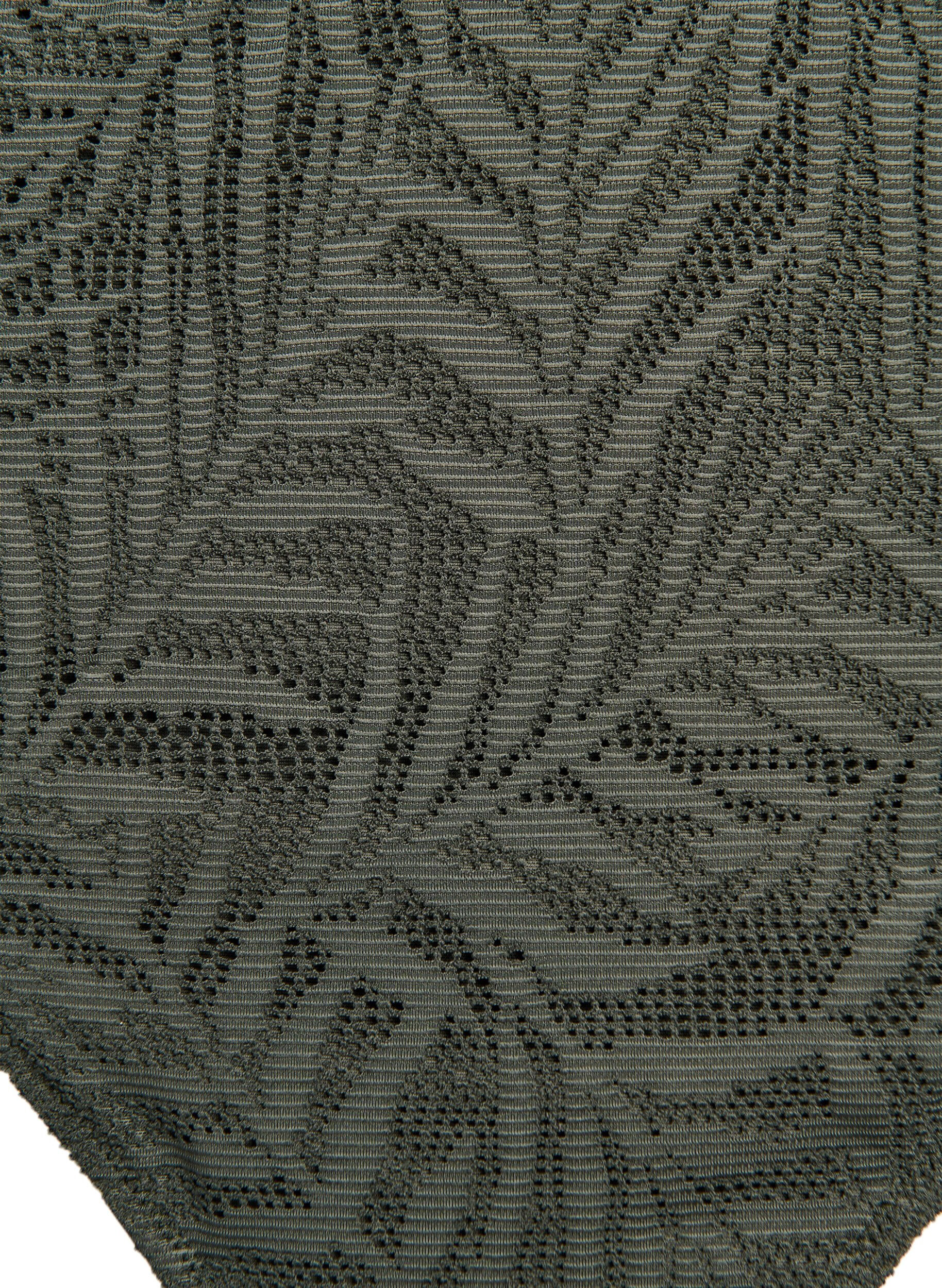 Zizzi Braziliaanse bikinislip in gestructureerd mesh, Groen, Packshot image number 2