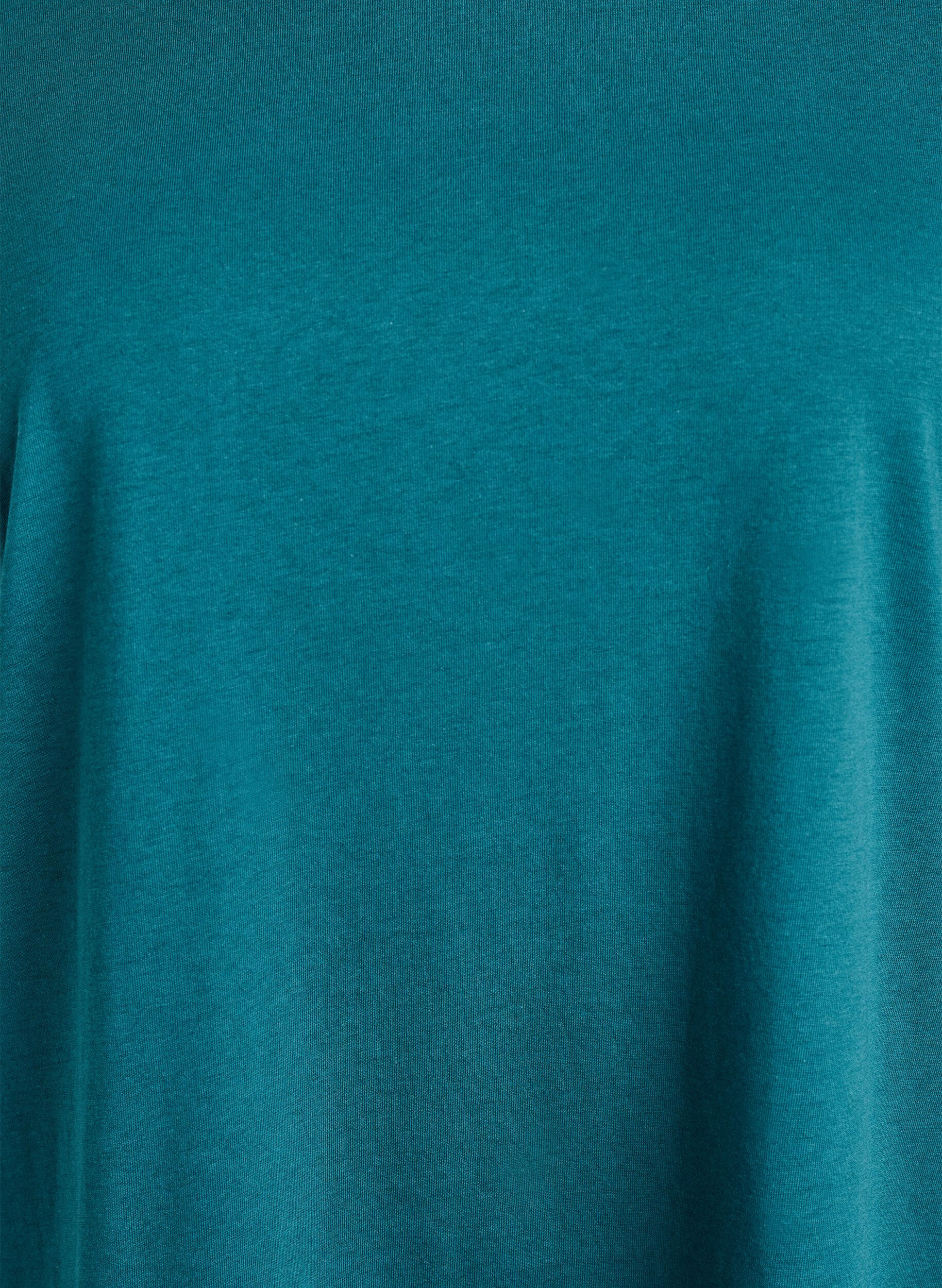 Zizzi T-shirt met korte mouwen van katoenmix, Groen, Packshot image number 2